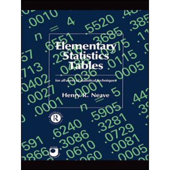Elementary Statistics Tables Elementary Statistics Tables