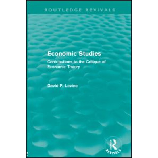 Economic Studies (Routledge Revivals)