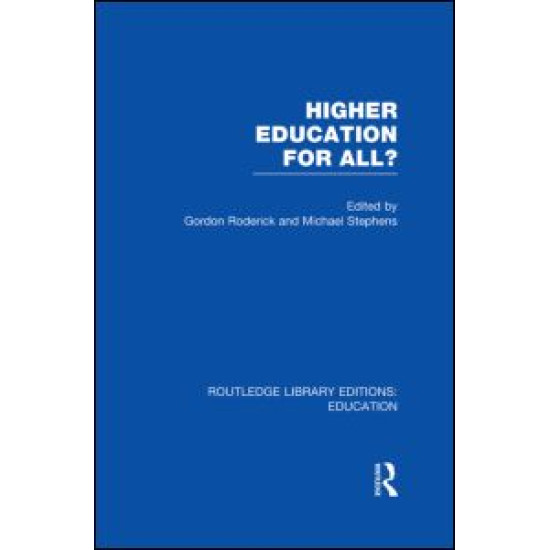 Higher Education for All? (RLE Edu G) Higher Education for All? (RLE Edu G)