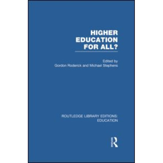 Higher Education for All? (RLE Edu G) Higher Education for All? (RLE Edu G)