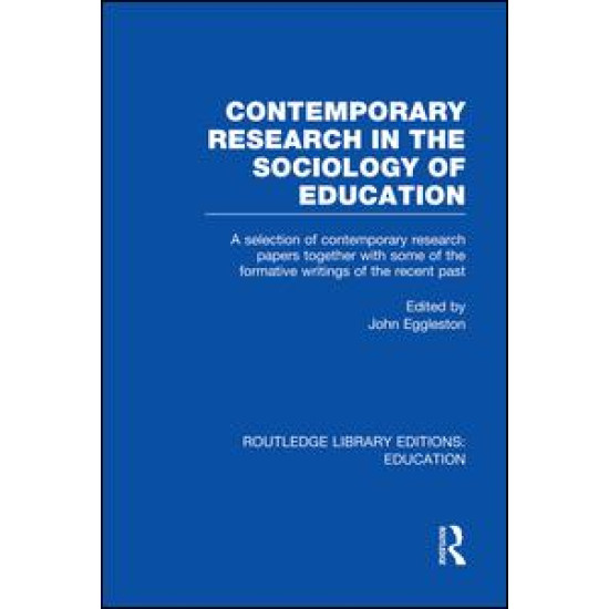 Contemporary Research in the Sociology of Education (RLE Edu L)