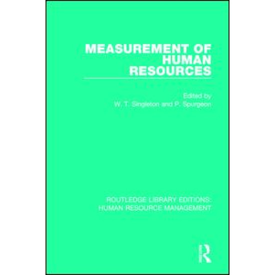 Measurement of Human Resources Measurement of Human Resources