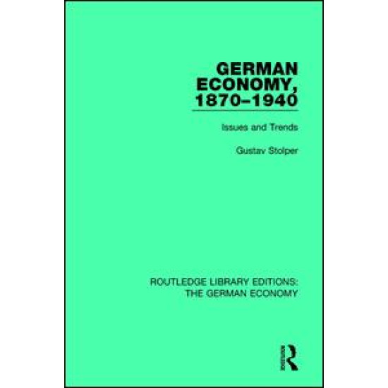 German Economy, 1870-1940