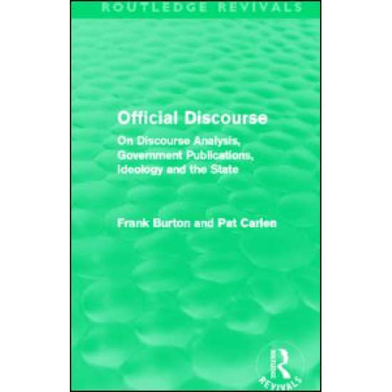 Official Discourse (Routledge Revivals) Official Discourse (Routledge Revivals)
