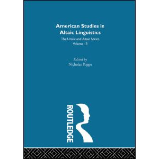 American Studies in Altaic Linguistics American Studies in Altaic Linguistics