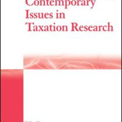 Contemporary Issues in Taxation Research