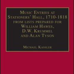 Music Entries at Stationers' Hall, 1710–1818