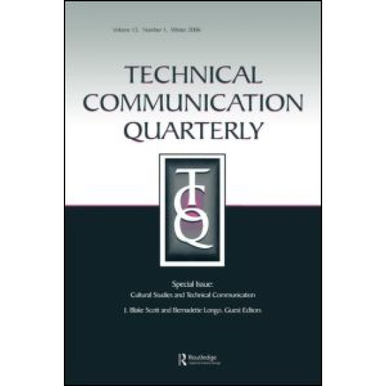 Cultural Studies And Technical Communication Tcq V15#1