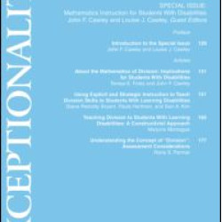 Mathematics Instruction for Students With Disabilities Mathematics Instruction for Students With Disabilities