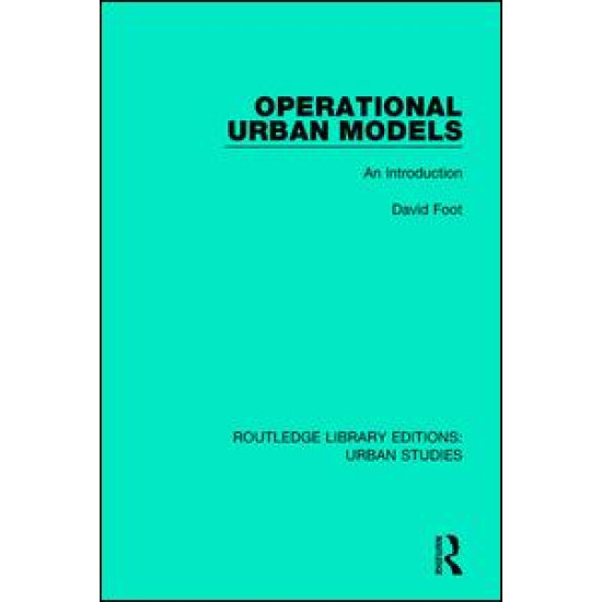 Operational Urban Models Operational Urban Models