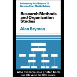 Research Methods and Organization Studies Research Methods and Organization Studies