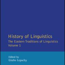 History of Linguistics Volume I History of Linguistics Volume I