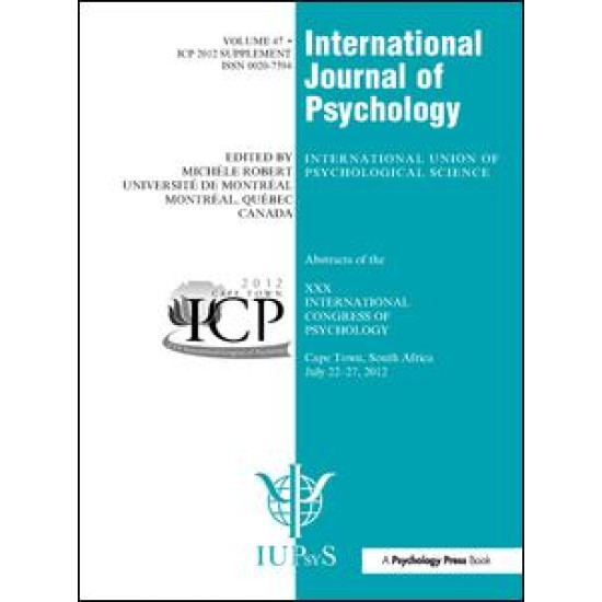 XXX International Congress of Psychology: Abstracts XXX International Congress of Psychology: Abstracts