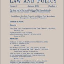 New York Times Co. v. Sullivan Forty Years Later New York Times Co. v. Sullivan Forty Years Later