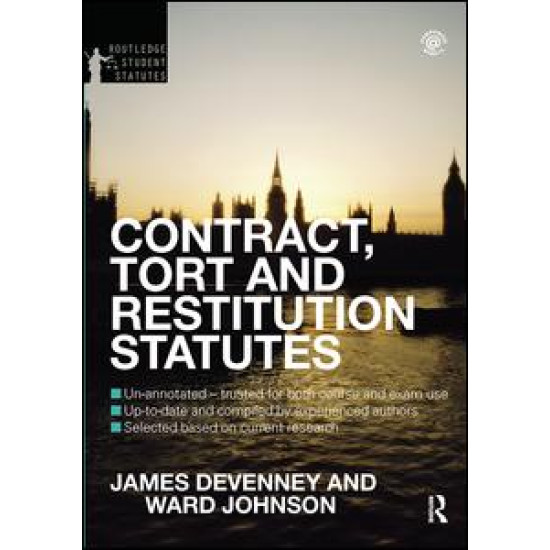 Contract, Tort and Restitution Statutes 2012-2013