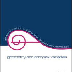 Geometry and Complex Variables Geometry and Complex Variables