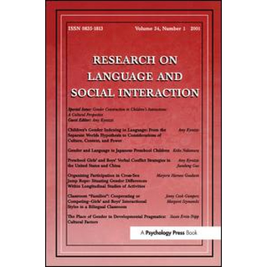 Gender Construction in Children's Interactions Gender Construction in Children's Interactions