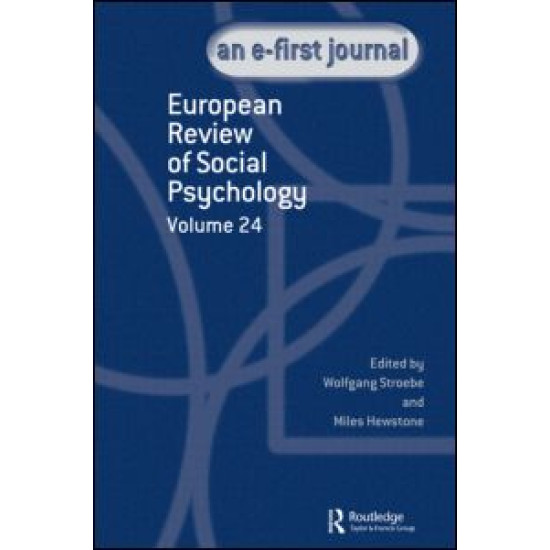 European Review of Social Psychology: Volume 24 European Review of Social Psychology: Volume 24