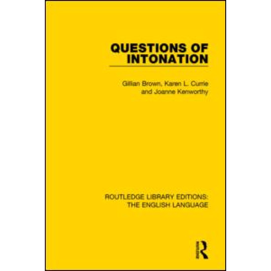 Questions of Intonation Questions of Intonation