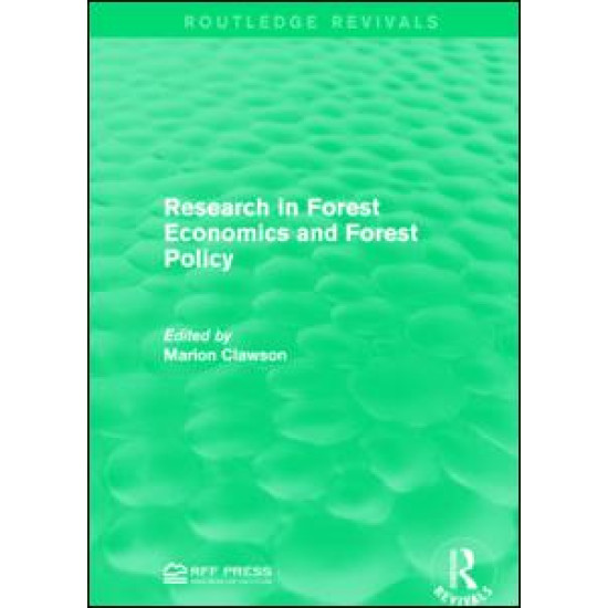 Research in Forest Economics and Forest Policy Research in Forest Economics and Forest Policy