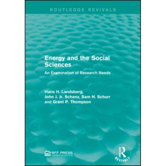 Energy and the Social Sciences Energy and the Social Sciences