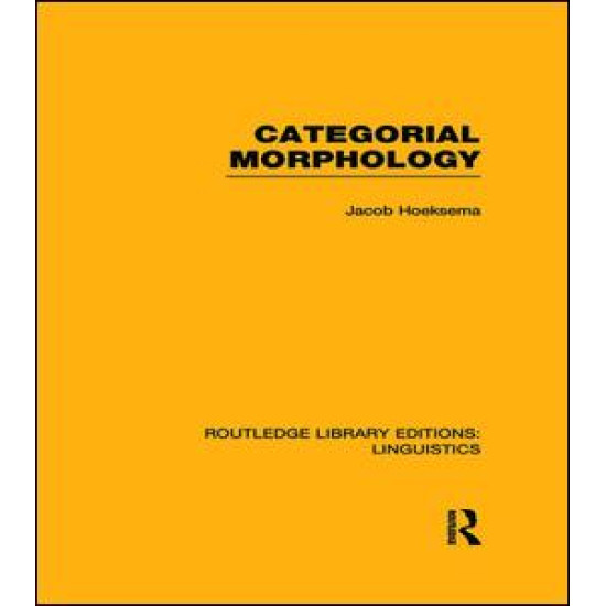 Categorial Morphology Categorial Morphology