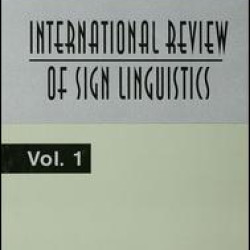 International Review of Sign Linguistics International Review of Sign Linguistics