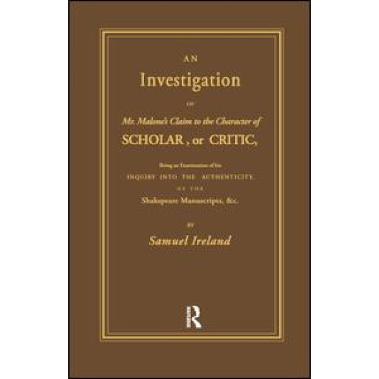 Investigation into Mr. Malone's Claim to Charter of Scholar