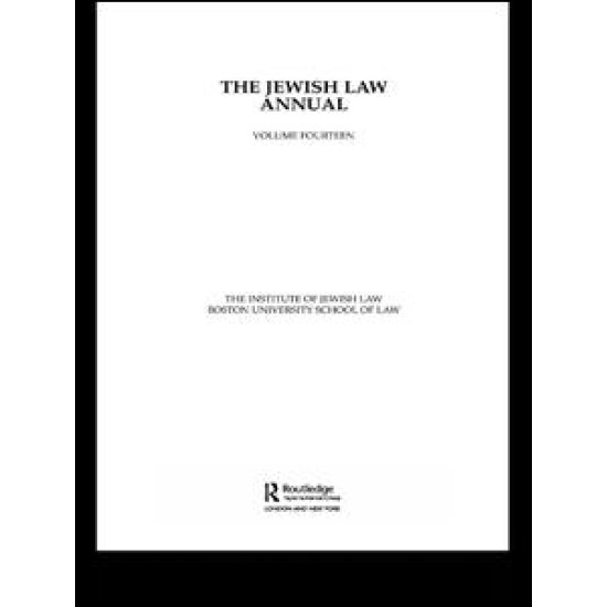 The Jewish Law Annual Volume 14