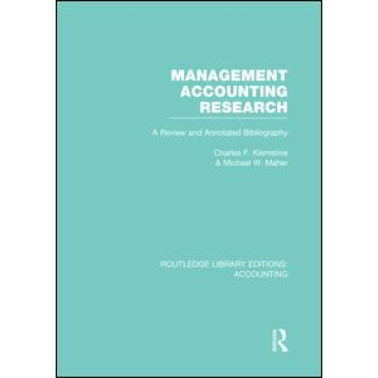 Management Accounting Research (RLE Accounting) Management Accounting Research (RLE Accounting)