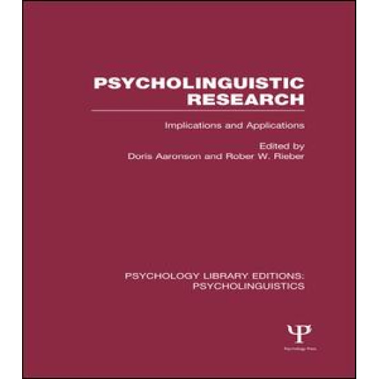 Psycholinguistic Research (PLE: Psycholinguistics)