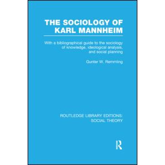 The Sociology of Karl Mannheim