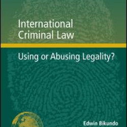 International Criminal Law International Criminal Law
