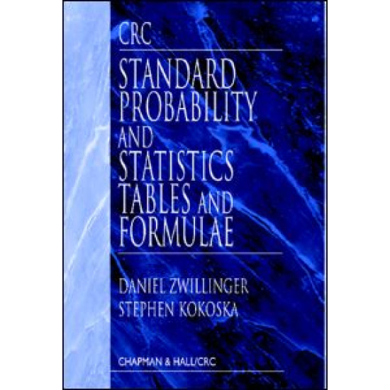 CRC Standard Probability and Statistics Tables and Formulae CRC Standard Probability and Statistics Tables and Formulae