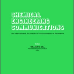 Chemical Engineering Communications Chemical Engineering Communications