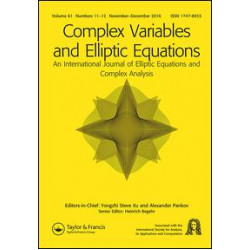 Complex Variables and Elliptic Equations: An International Journal