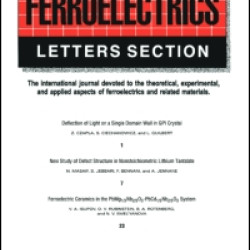 Ferroelectric Letters Section Ferroelectric Letters Section