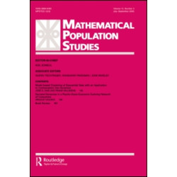 Mathematical Population Studies Mathematical Population Studies