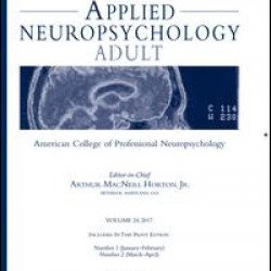 Applied Neuropsychology Adult Applied Neuropsychology Adult