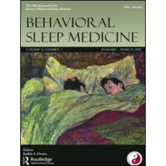 Behavioral Sleep Medicine Behavioral Sleep Medicine