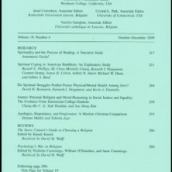 International Journal for the Psychology of Religion International Journal for the Psychology of Religion