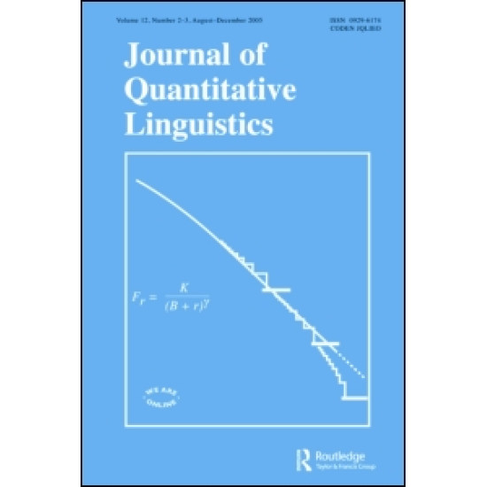 Journal of Quantitative Linguistics Journal of Quantitative Linguistics