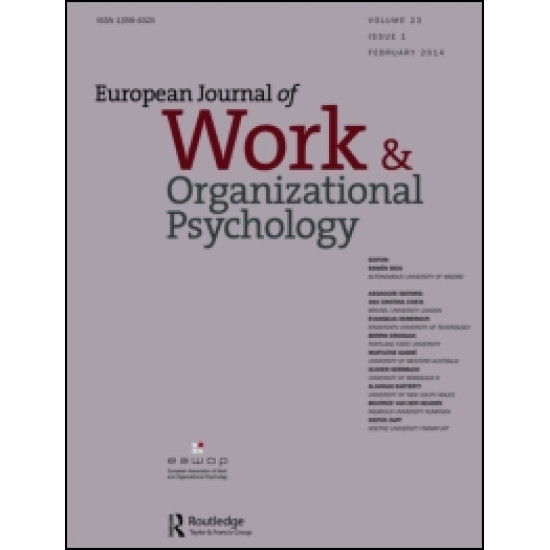 European Journal of Work and Organizational Psychology European Journal of Work and Organizational Psychology