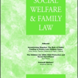 Journal of Social Welfare and Family Law Journal of Social Welfare and Family Law