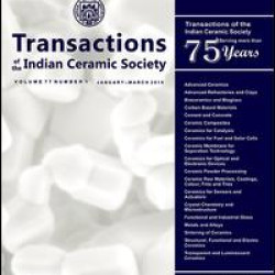 Transactions of the Indian Ceramic Society Transactions of the Indian Ceramic Society