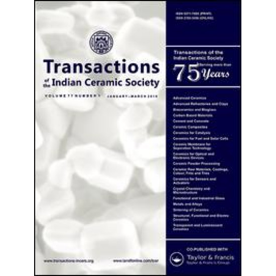 Transactions of the Indian Ceramic Society Transactions of the Indian Ceramic Society