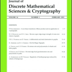 Journal of discrete mathematical Sciences and Cryptography Journal of discrete mathematical Sciences and Cryptography