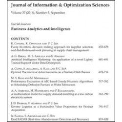 Journal of Information and Optimization Sciences Journal of Information and Optimization Sciences