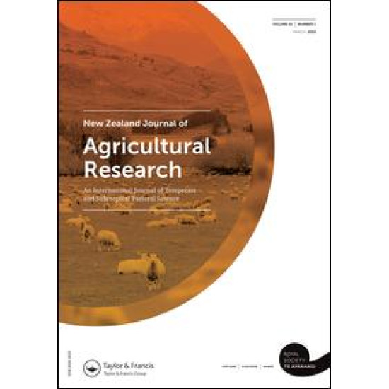 New Zealand Journal of Agricultural Research New Zealand Journal of Agricultural Research