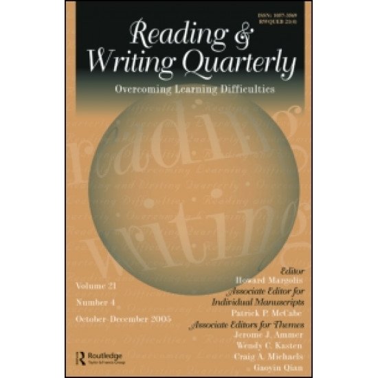 Reading & Writing Quarterly Reading & Writing Quarterly